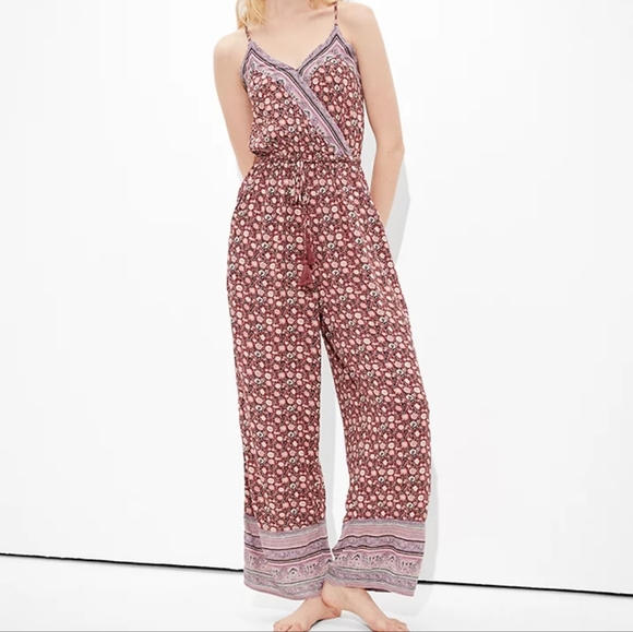 American Eagle Strappy wide leg jumpsuit - Picture 14 of 14